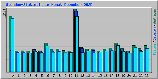 Stunden-Statistik im Monat Dezember 2025