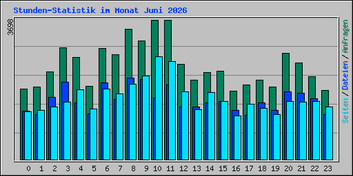 Stunden-Statistik im Monat Juni 2026