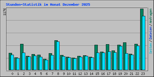Stunden-Statistik im Monat Dezember 2025