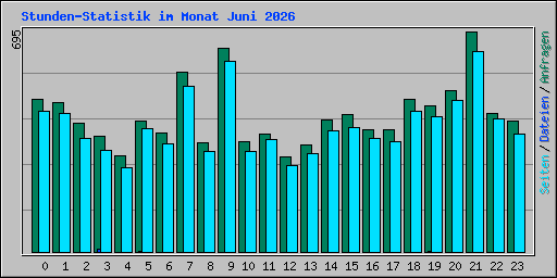 Stunden-Statistik im Monat Juni 2026