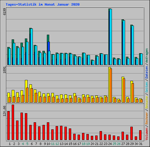 Tages-Statistik im Monat Januar 2020