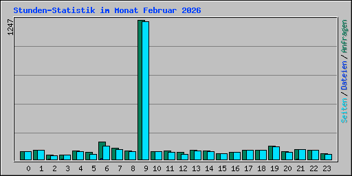 Stunden-Statistik im Monat Februar 2026