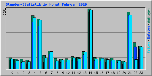 Stunden-Statistik im Monat Februar 2020