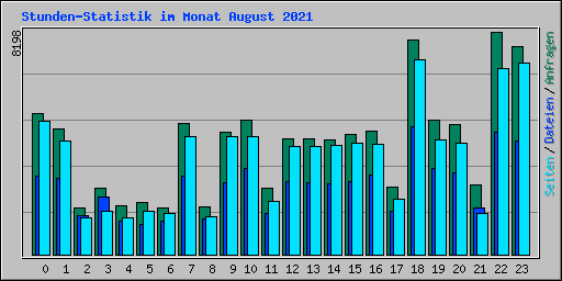 Stunden-Statistik im Monat August 2021