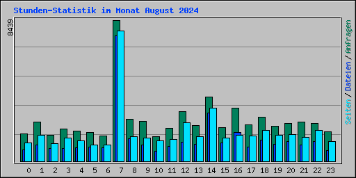 Stunden-Statistik im Monat August 2024