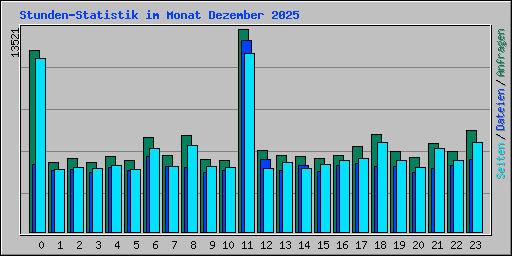 Stunden-Statistik im Monat Dezember 2025