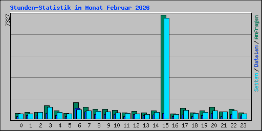 Stunden-Statistik im Monat Februar 2026