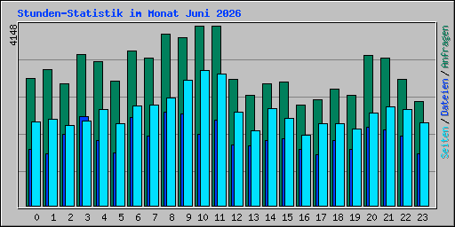 Stunden-Statistik im Monat Juni 2026